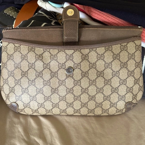 Gucci Monogram Supreme Sherry Web Ophidia Clutch Bag / Conversion Kit / Strap - Picture 5 of 10